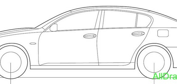 Lexus GS 430 (2006) (Лексус ГС 430 (2006)) - чертежи (рисунки) автомобиля
